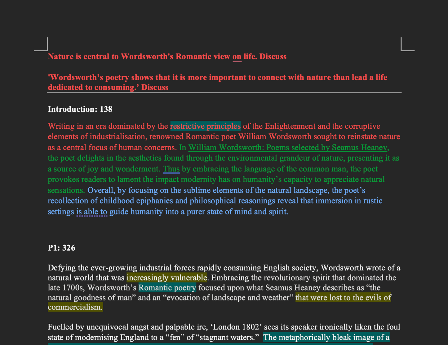 Wordsworth 10 x Essays