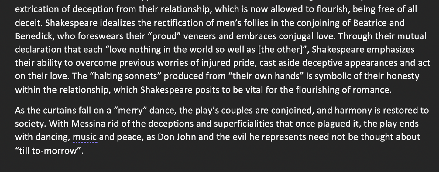 Much Ado About Nothing 3 x Essays